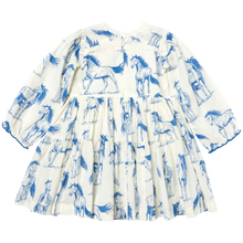 Load image into Gallery viewer, Charlie Dress - Blue Horses
