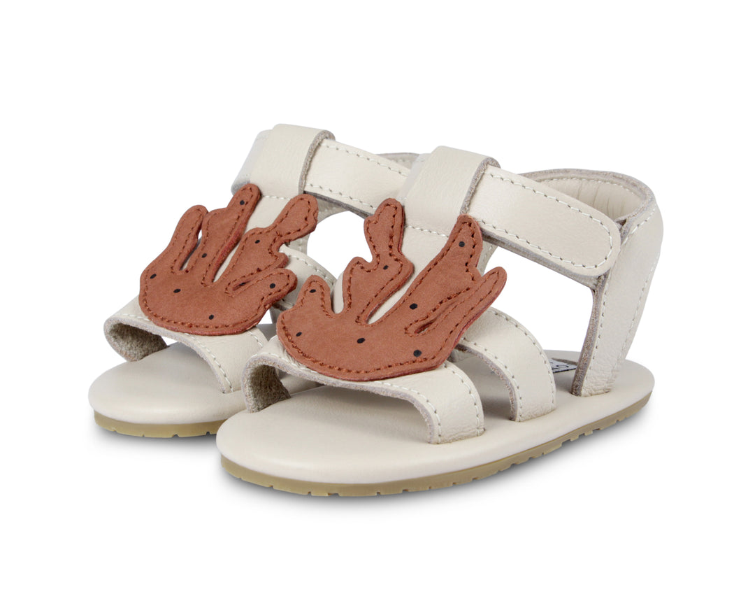 CORAL LEATHER SANDALS